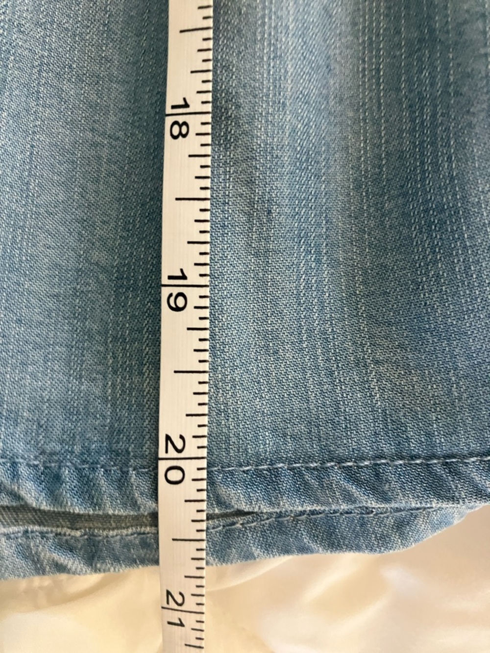 J JILL DENIM Tiered Midi Summer Skirt in Chambray Blue Women’s Size Small GUC - Picture 7 of 9